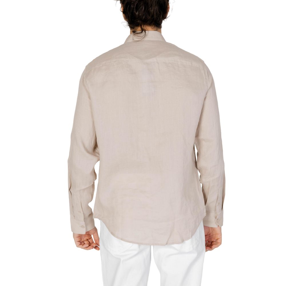 Armani Exchange Beige Linen Shirt - IT44 | S