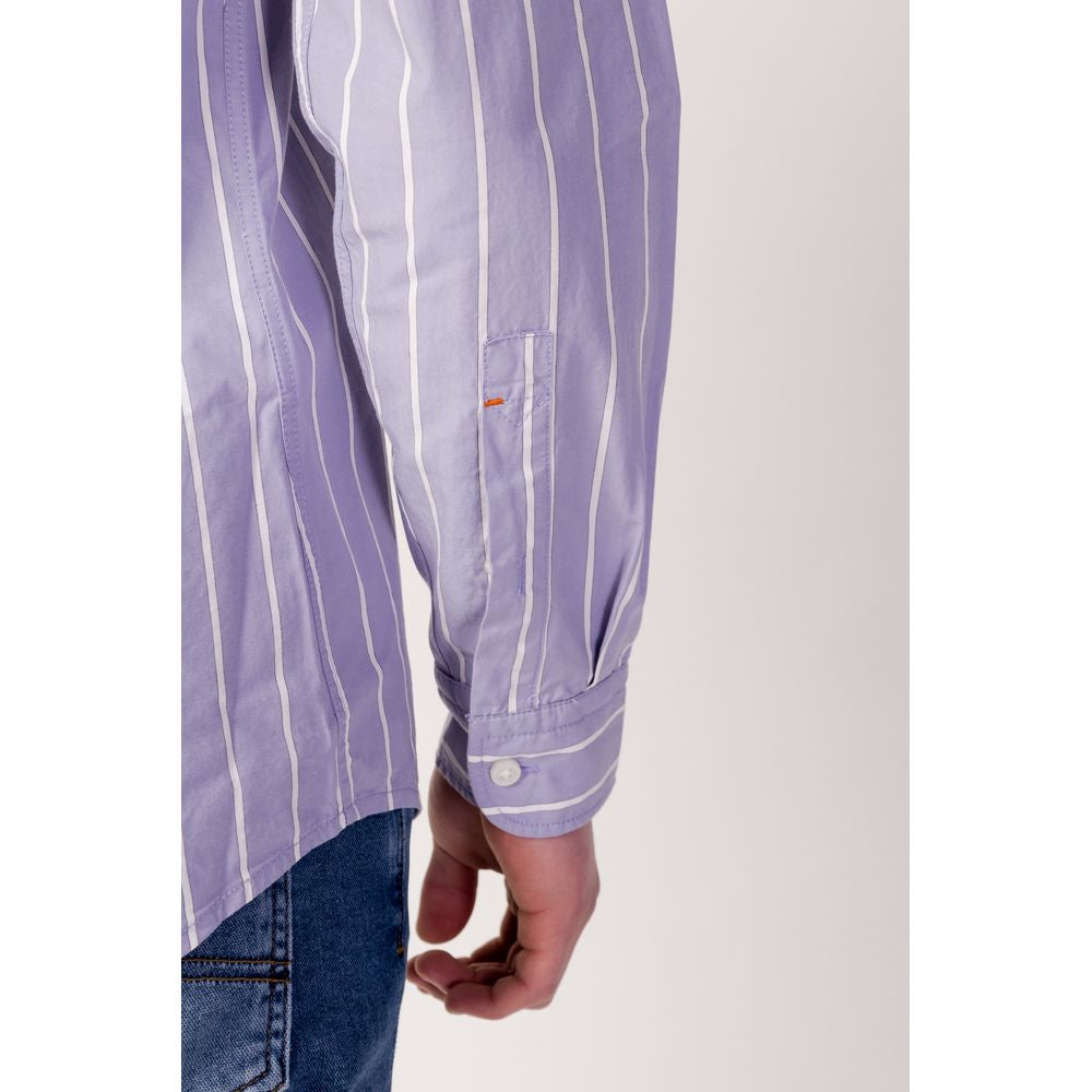 Hugo Boss Purple Cotton Shirt - IT44 | S