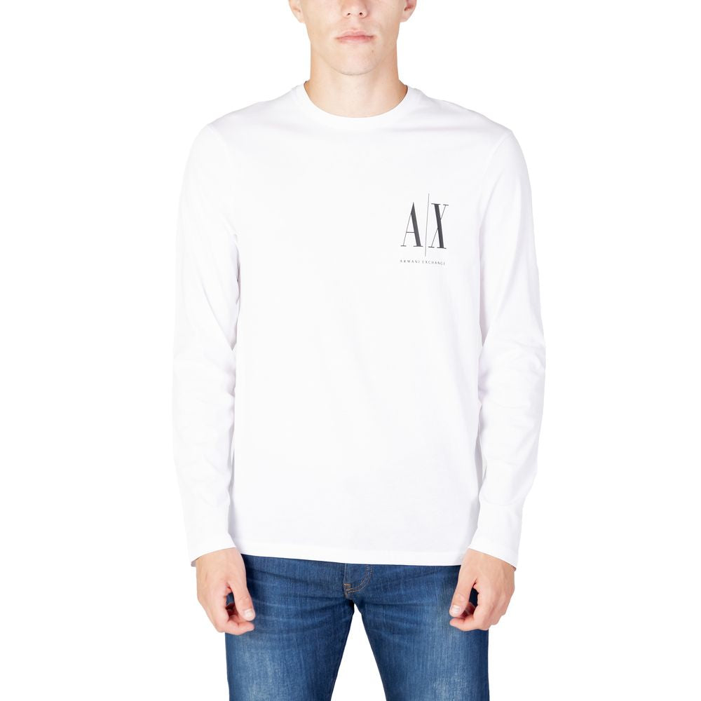 Armani Exchange White Cotton T-Shirt - IT54 | XXL