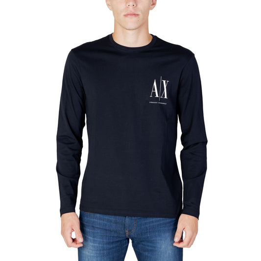 Armani Exchange Blue Cotton T-Shirt - IT54 | XXL