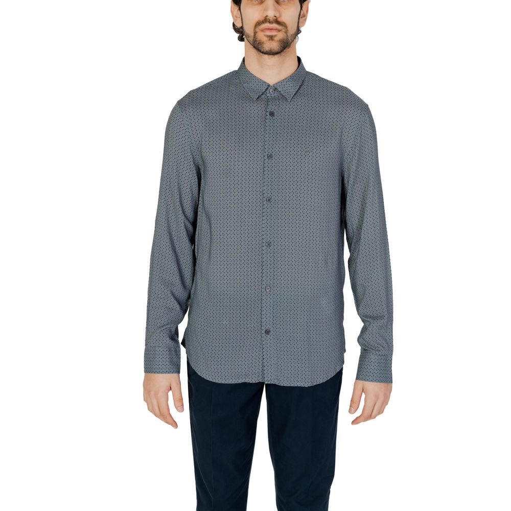 Armani Exchange Gray Viscose Shirt - IT44 | S