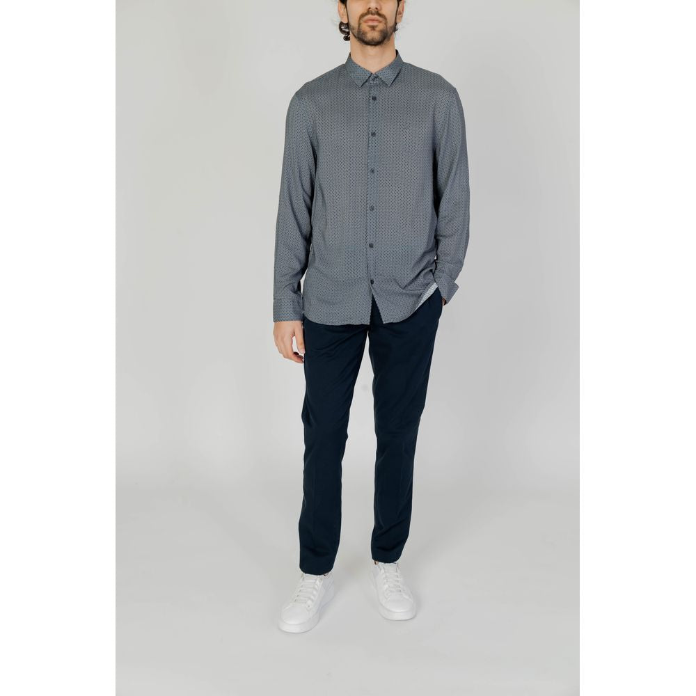 Armani Exchange Gray Viscose Shirt - IT44 | S