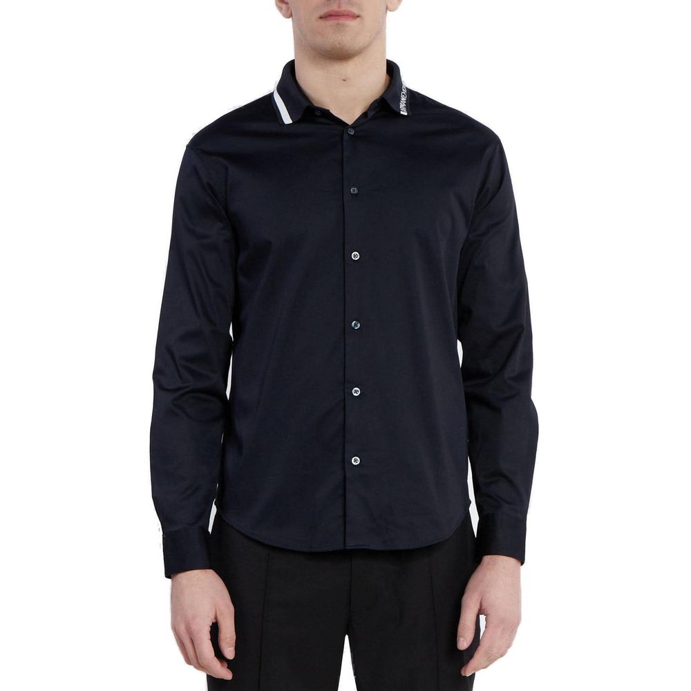 Armani Exchange Blue Cotton Shirt - IT44 | S