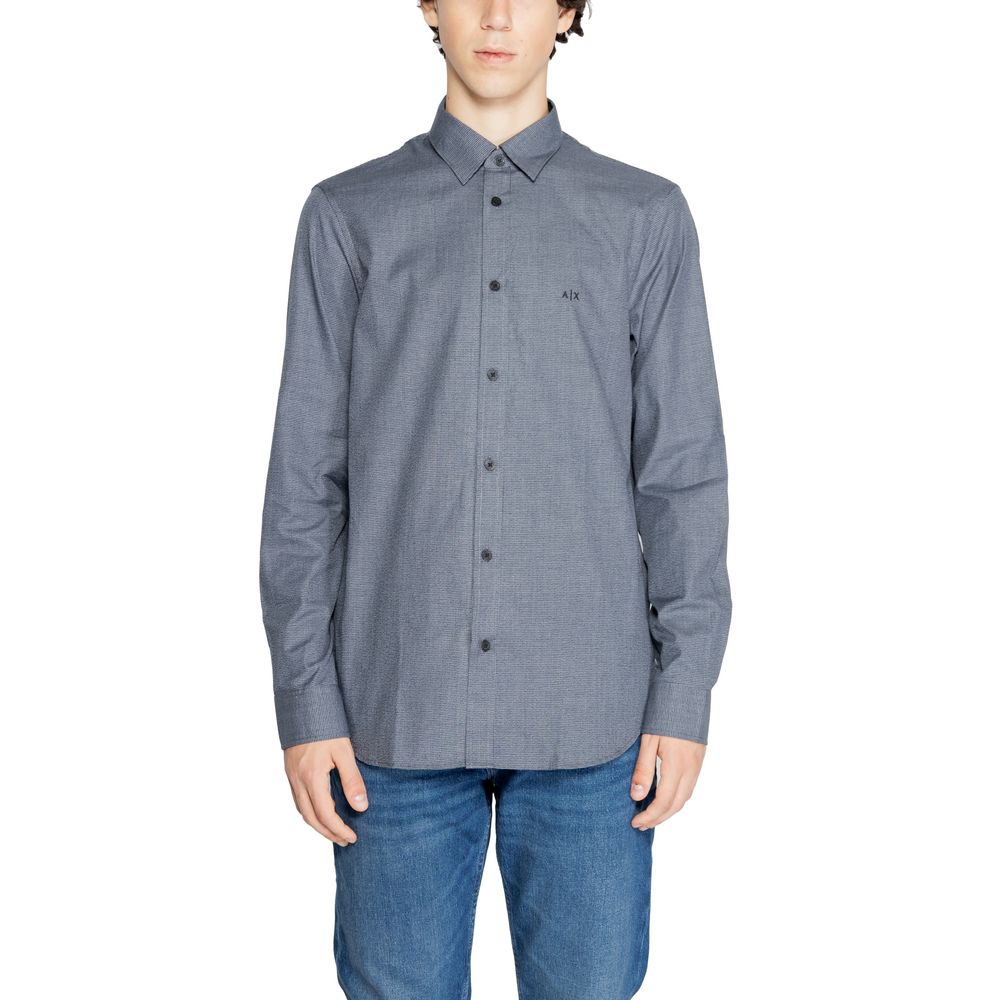 Armani Exchange Blue Cotton Shirt - IT44 | S