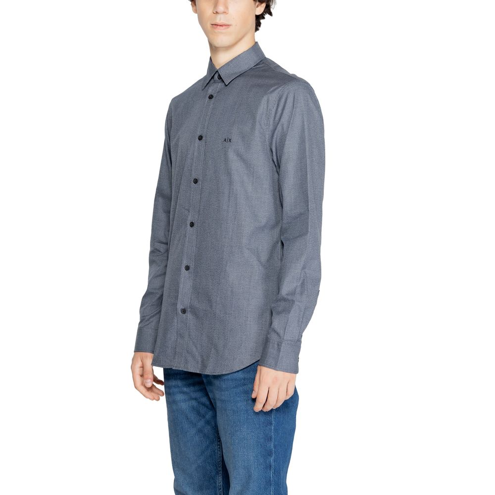 Armani Exchange Blue Cotton Shirt - IT44 | S