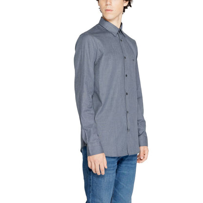 Armani Exchange Blue Cotton Shirt - IT44 | S