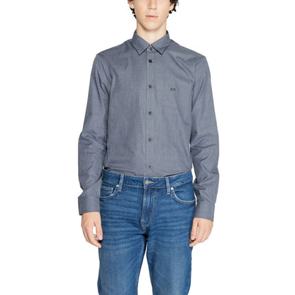 Armani Exchange Blue Cotton Shirt - IT44 | S