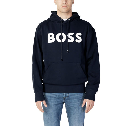 Hugo Boss Blue Cotton Sweater - IT52 | XL