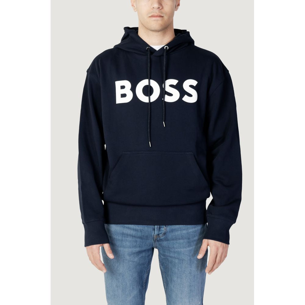 Hugo Boss Blue Cotton Sweater - IT52 | XL