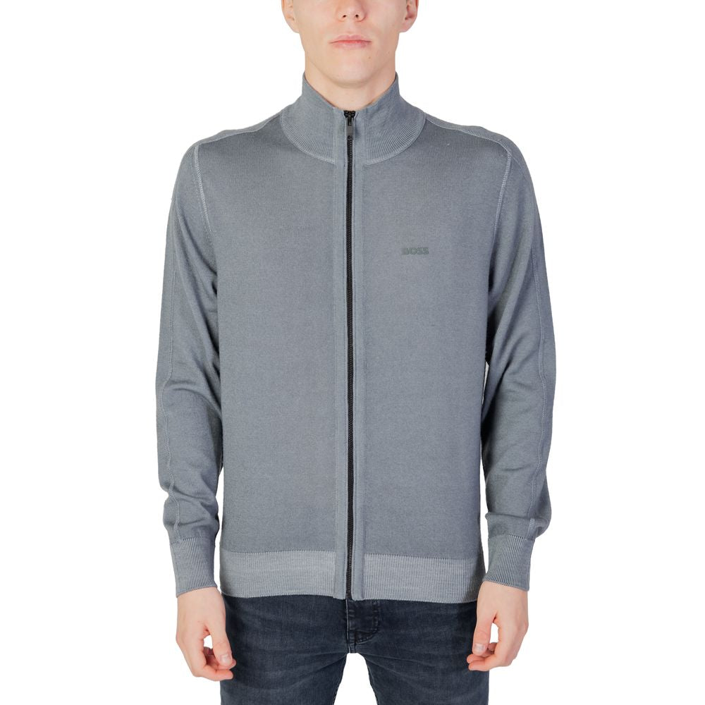 Hugo Boss Gray Wool Cardigan - IT46 | M