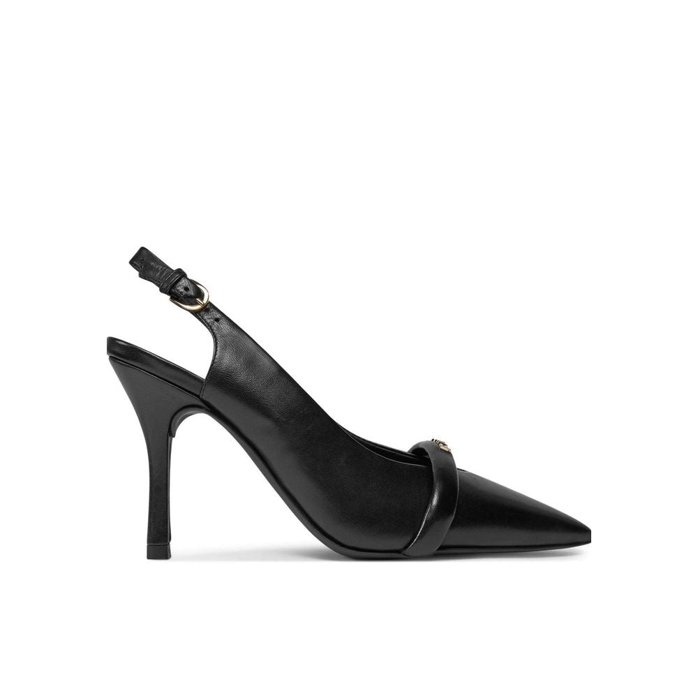 Furla Black Leather Sandal - EU38/US8