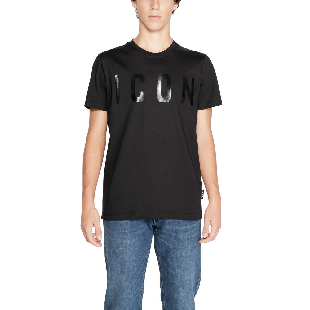 Icon Black Cotton T-Shirt - IT42 | XS