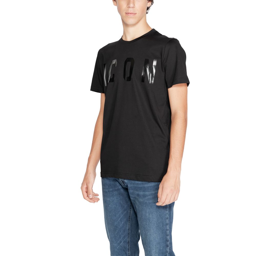 Icon Black Cotton T-Shirt - IT42 | XS