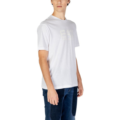 EA7 Emporio Armani White Cotton T-Shirt - IT54 | XXL