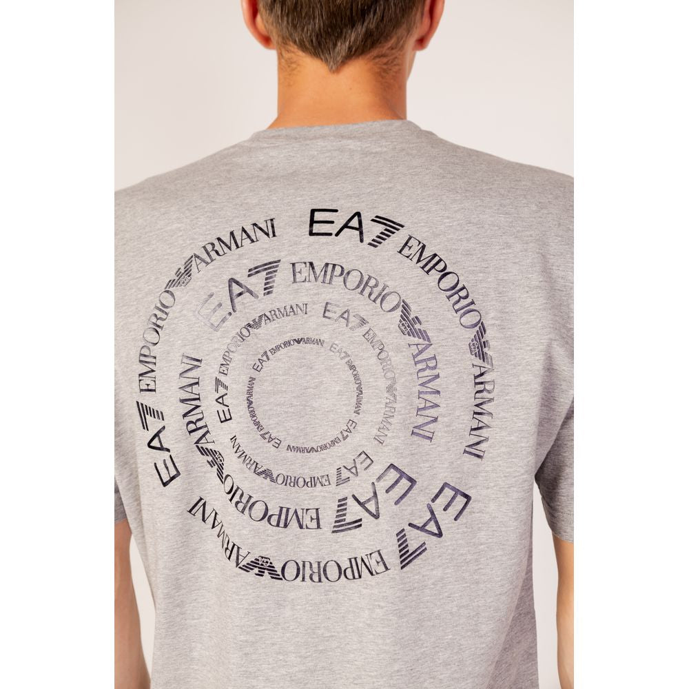 EA7 Emporio Armani Gray Cotton T-Shirt