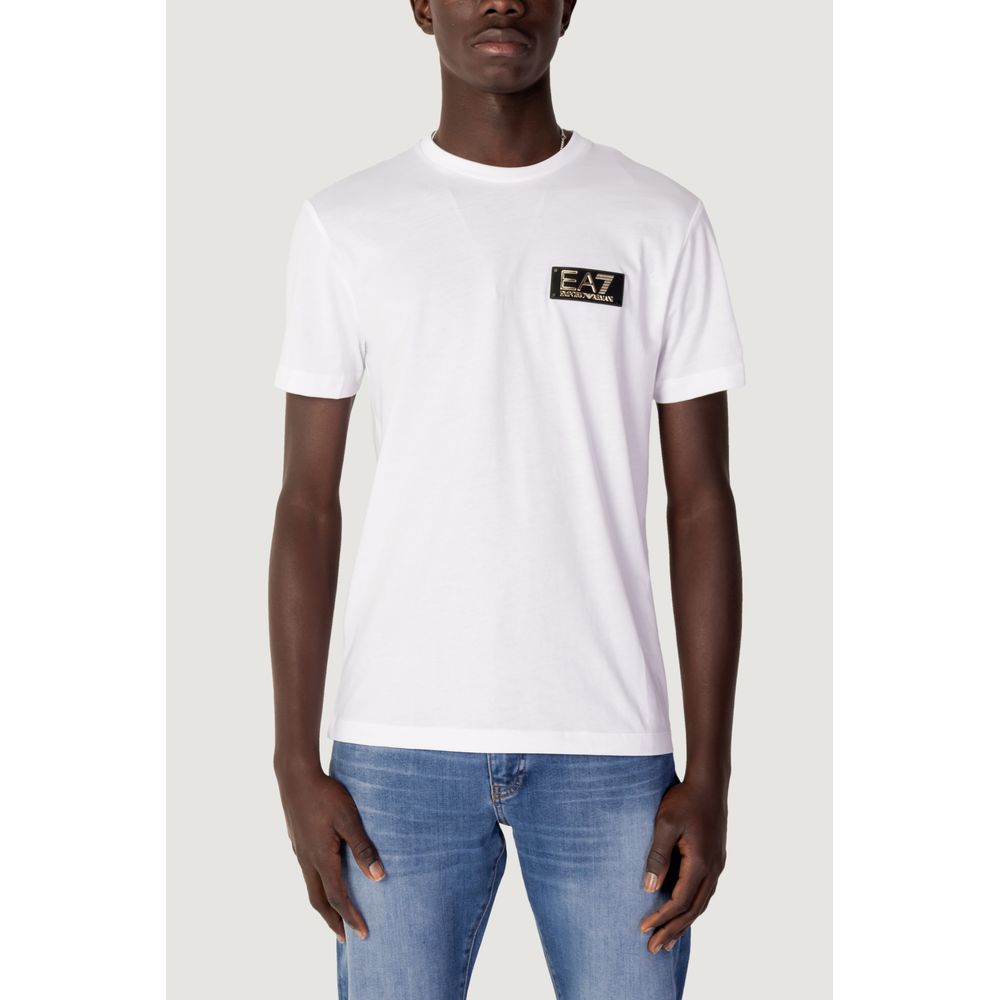 EA7 Emporio Armani White Cotton T-Shirt - IT52 | XL