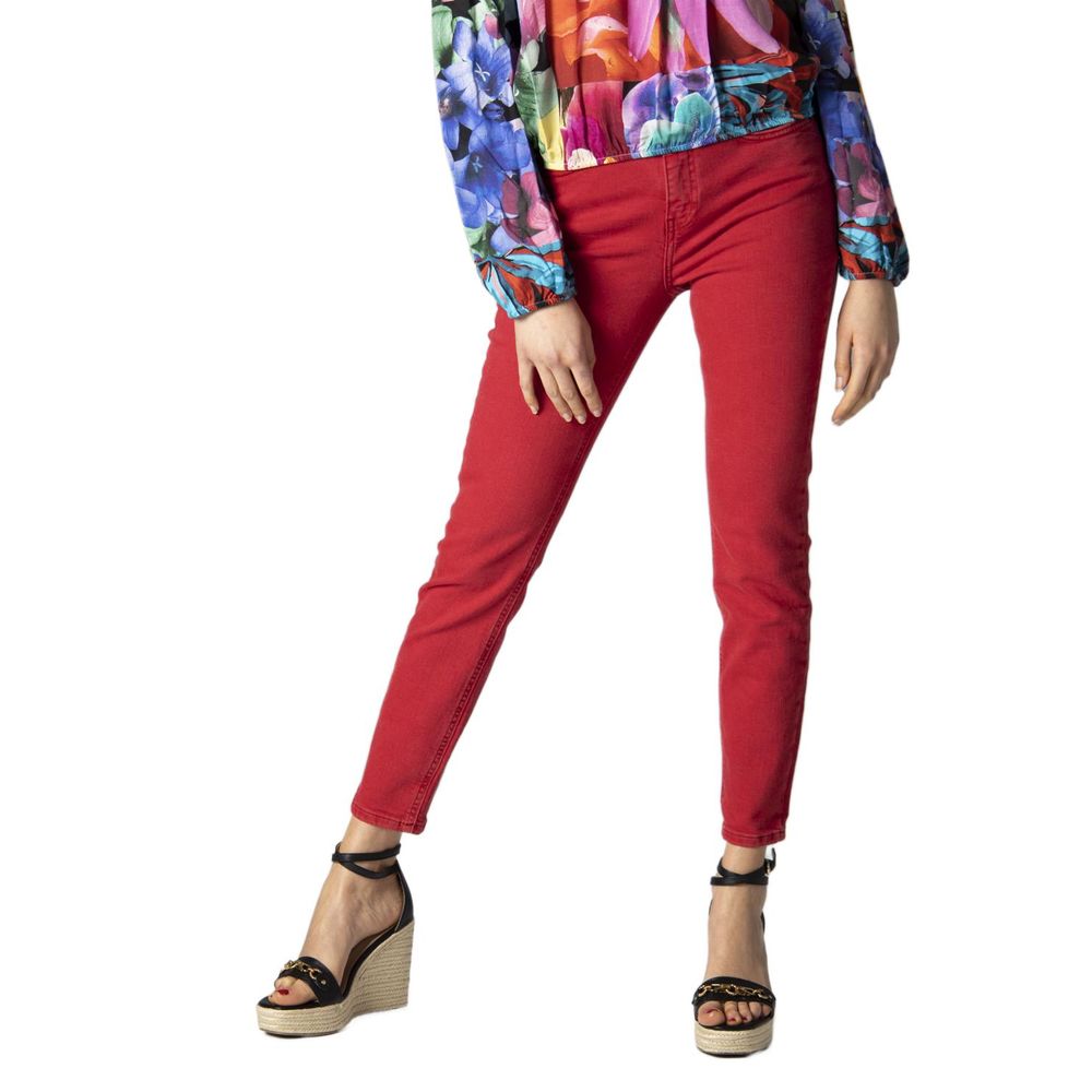 Desigual Red Cotton Jeans & Pant - 34 | XXS