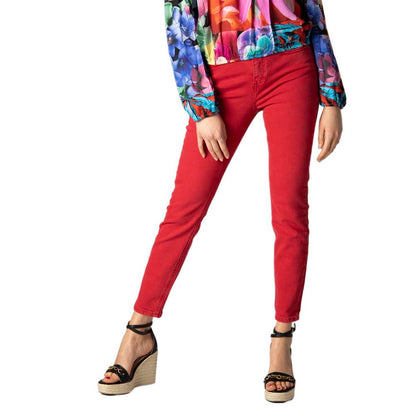 Desigual Red Cotton Jeans & Pant - 34 | XXS