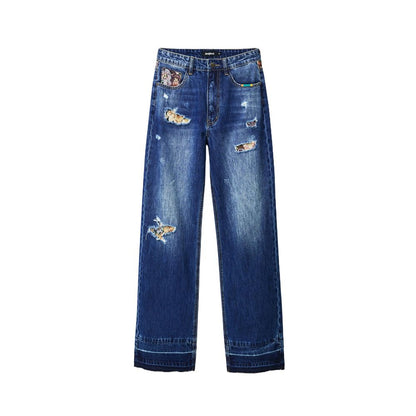 Desigual Blue Cotton Jeans & Pant - 34 | XXS