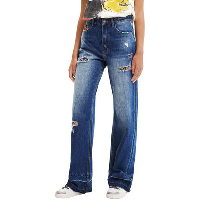 Desigual Blue Cotton Jeans & Pant - 34 | XXS