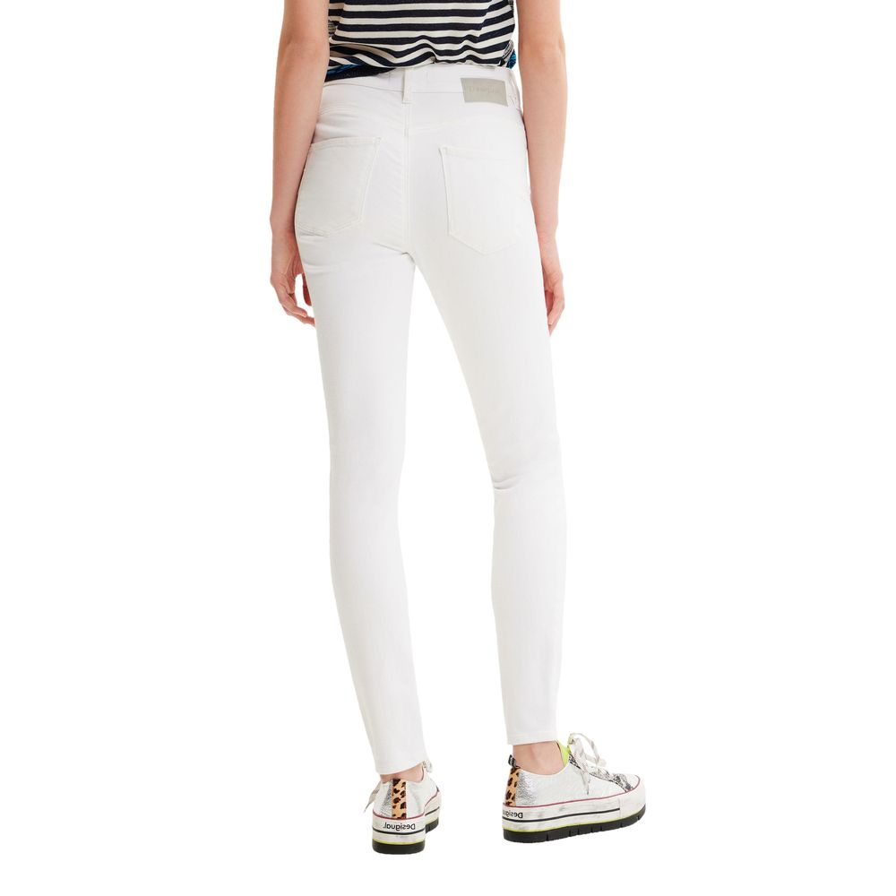 Desigual White Cotton Jeans & Pant - IT38 | S