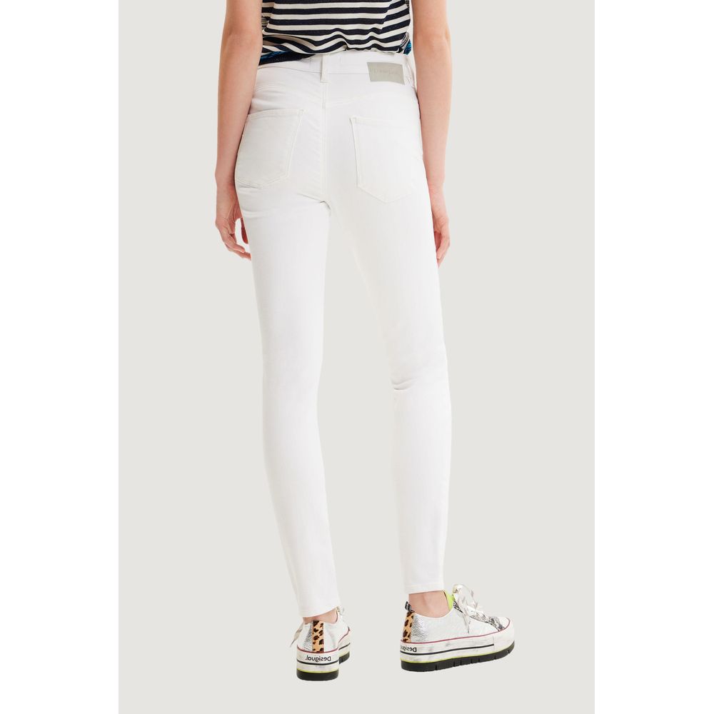 Desigual White Cotton Jeans & Pant - IT38 | S