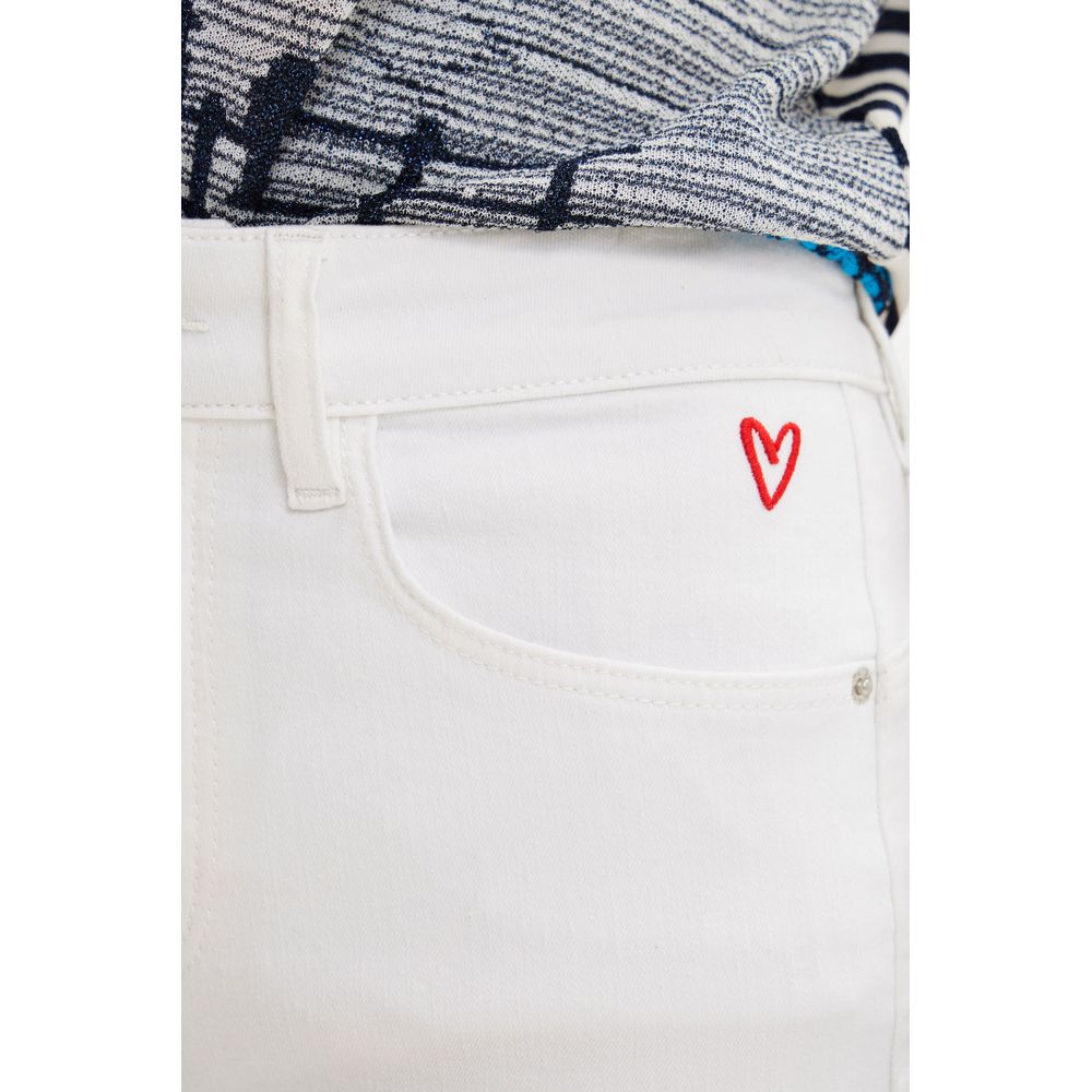 Desigual White Cotton Jeans & Pant - IT38 | S