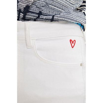 Desigual White Cotton Jeans & Pant - IT38 | S