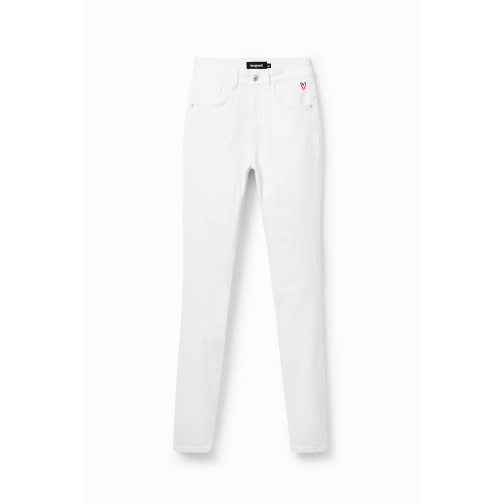 Desigual White Cotton Jeans & Pant - IT38 | S