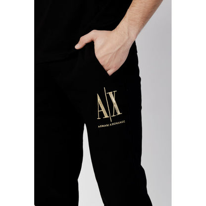 Armani Exchange Black Cotton Jeans & Pant