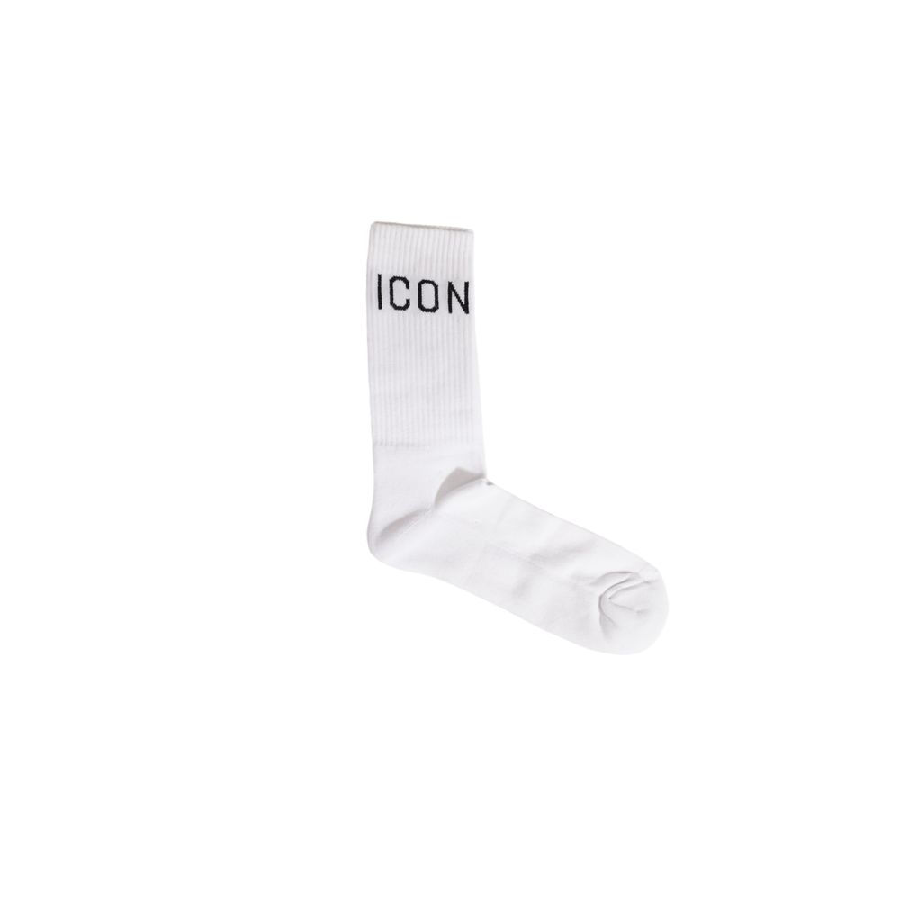 Icon White Cotton Sock - One Size