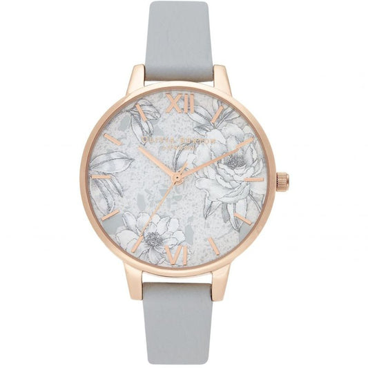 Olivia Burton Gray Leather Leather Watch