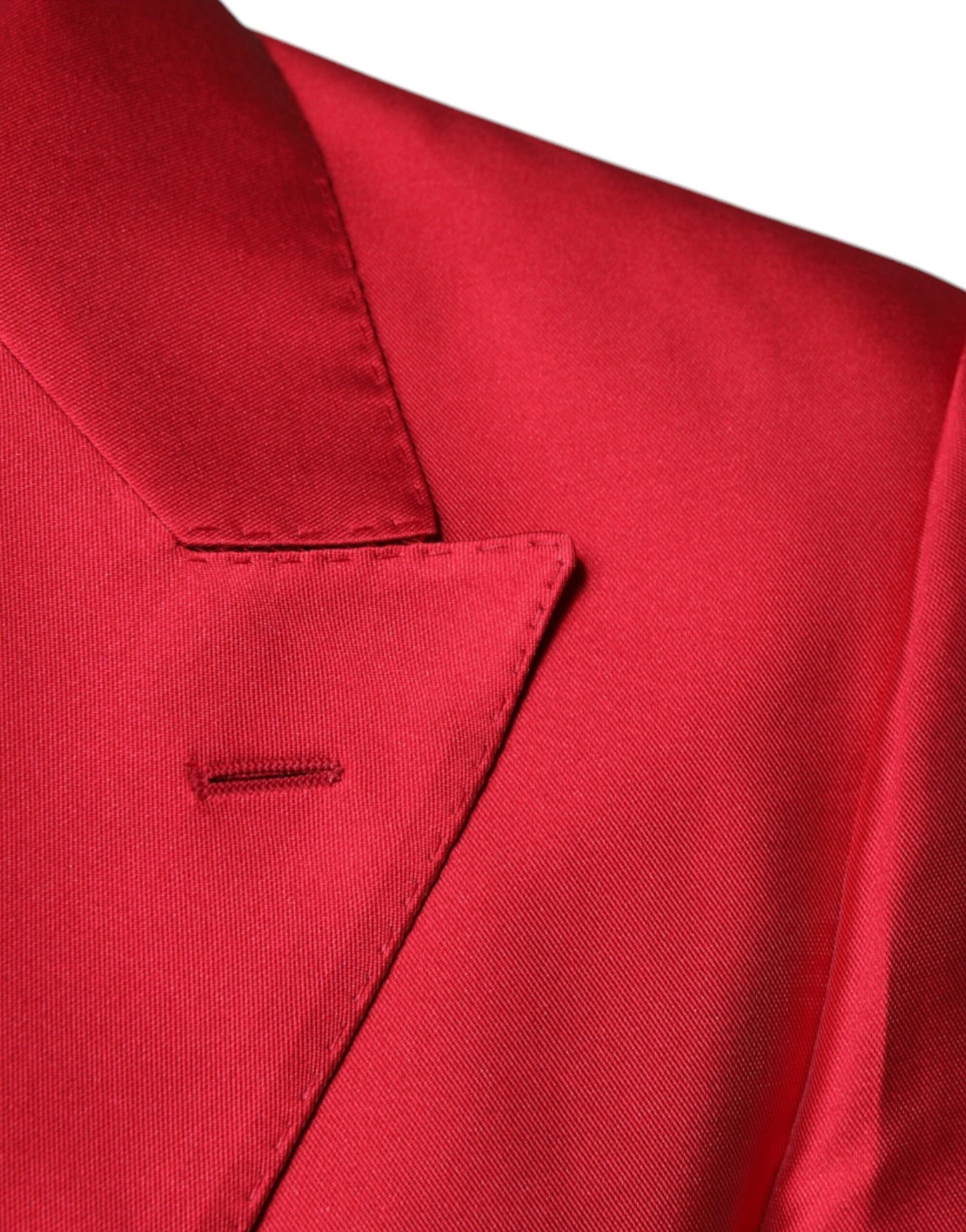 Dolce & Gabbana Red Polyester Single Breasted Formal Suit - IT48 | M