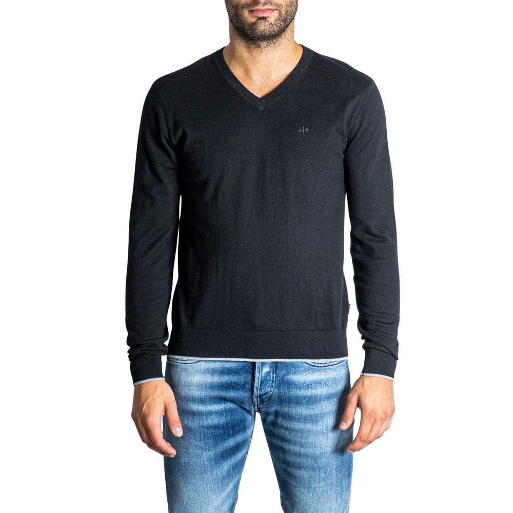 Armani Exchange Black Cotton T-Shirt - IT44 | S