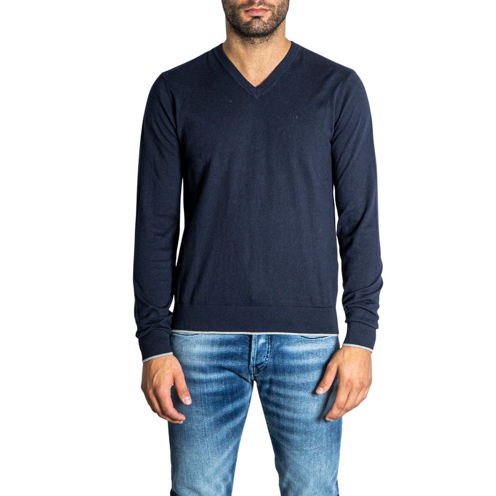 Armani Exchange Blue Cotton T-Shirt - IT44 | S