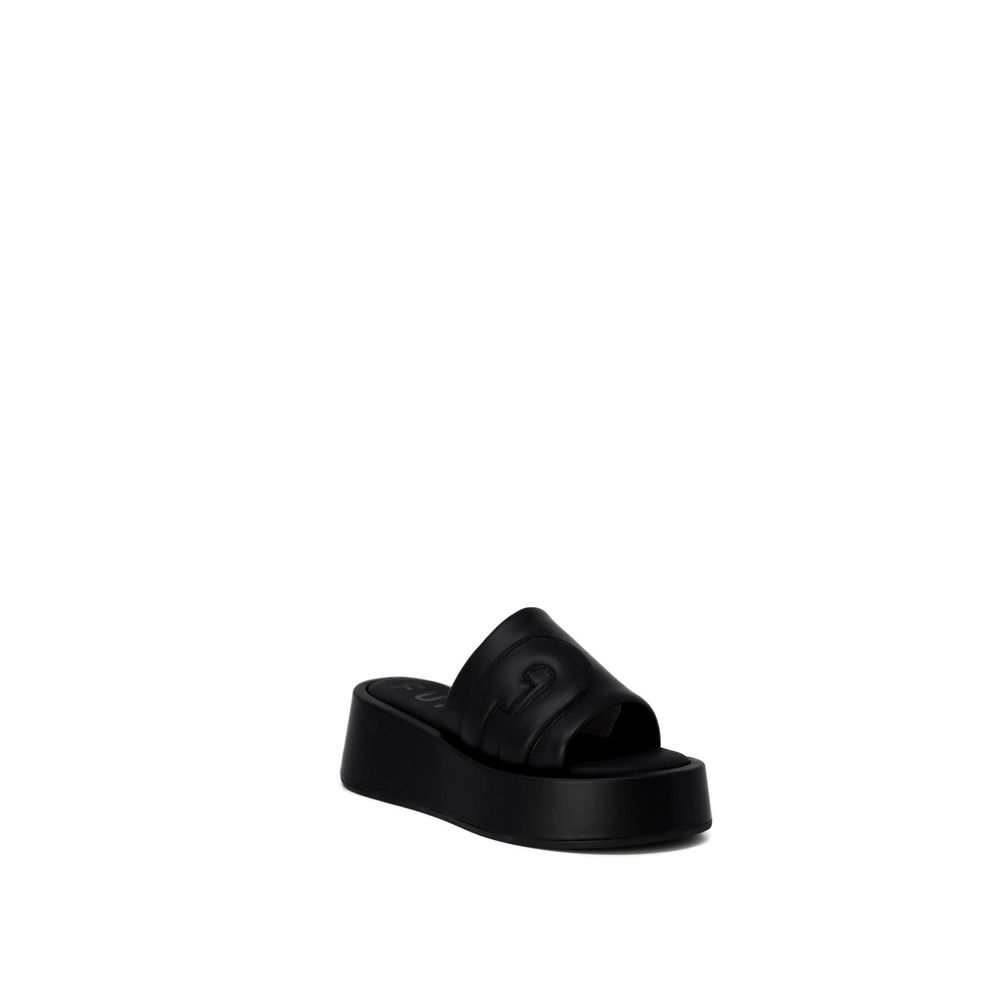 Furla Black Leather Sandal - EU39/US9