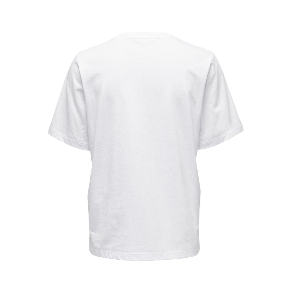 Only White Cotton Tops & T-Shirt - IT42|M