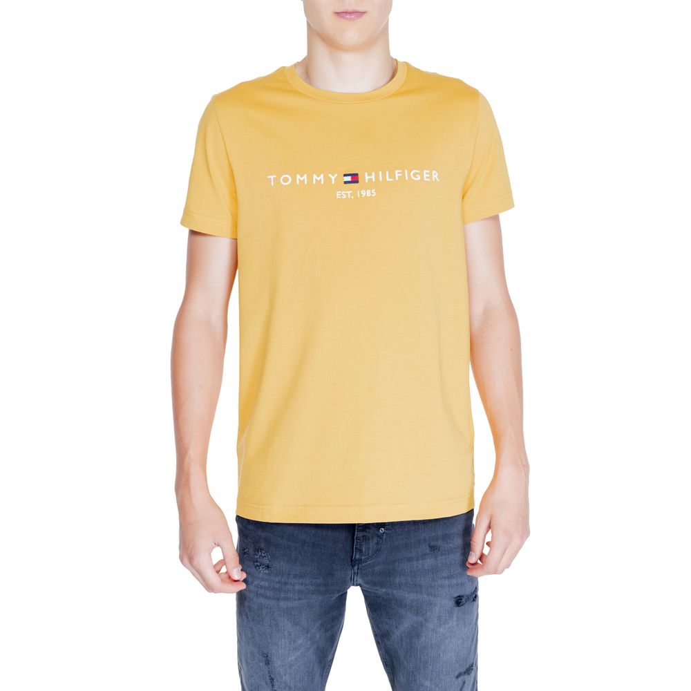 Tommy Hilfiger Yellow Cotton T-Shirt - IT48 | L