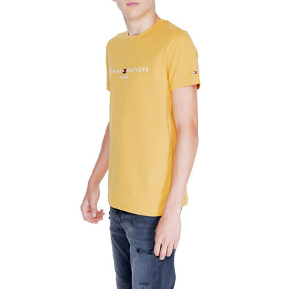 Tommy Hilfiger Yellow Cotton T-Shirt - IT48 | L