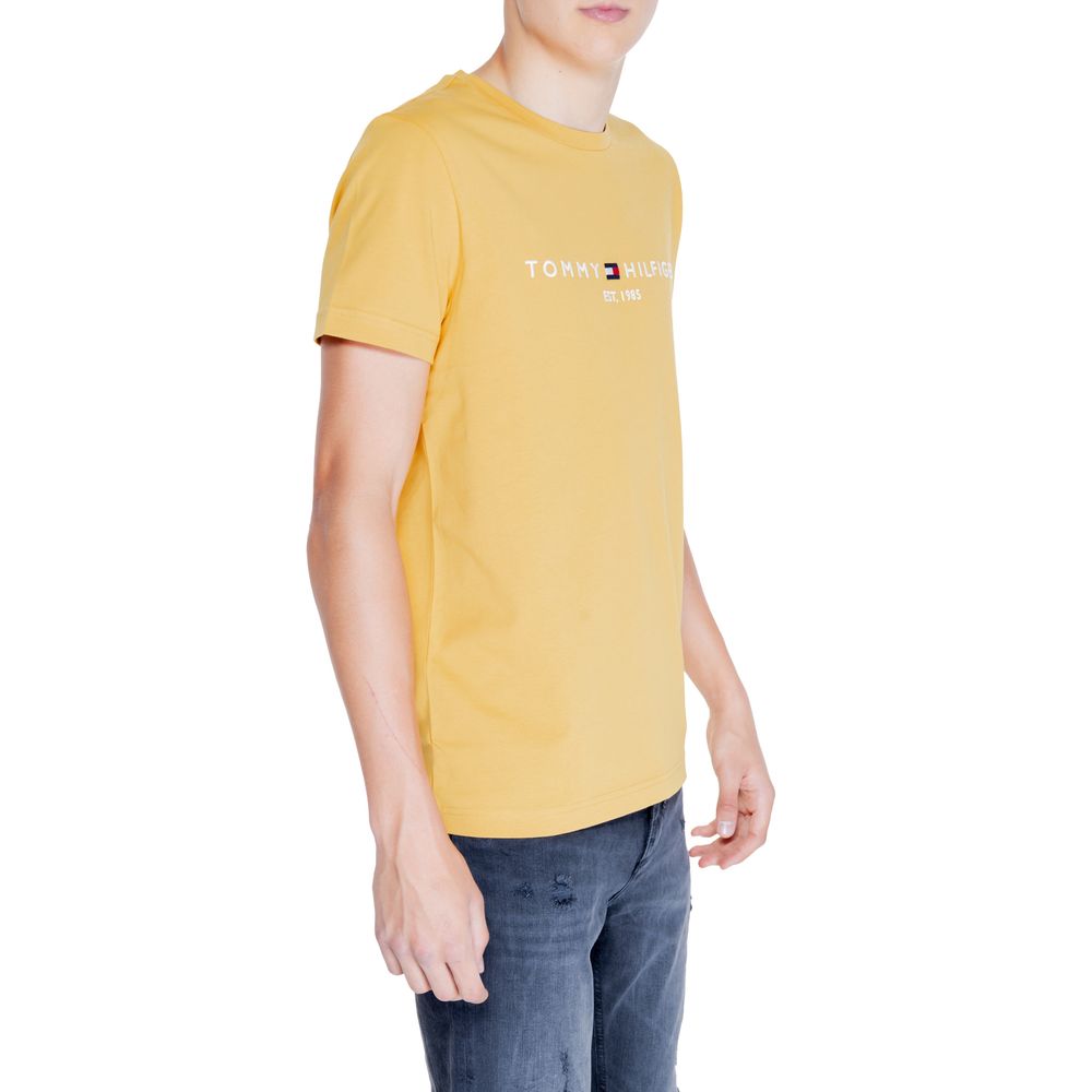 Tommy Hilfiger Yellow Cotton T-Shirt - IT48 | L