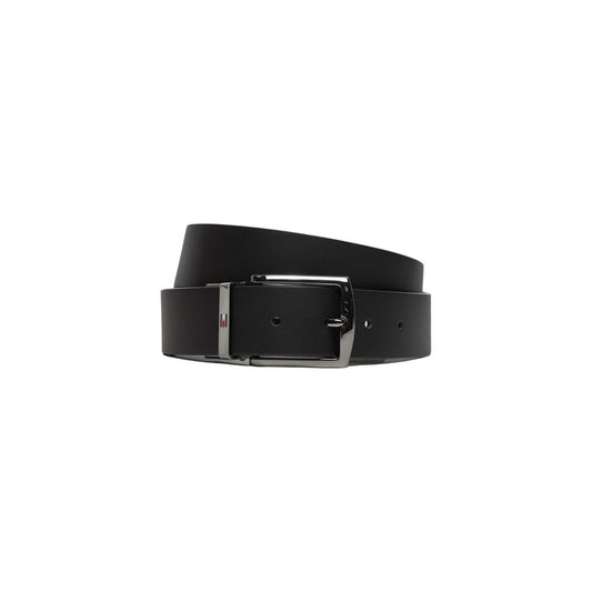 Tommy Hilfiger Black Leather Belt - 90 cm / 36 Inches