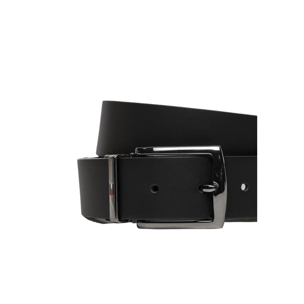 Tommy Hilfiger Black Leather Belt - 90 cm / 36 Inches