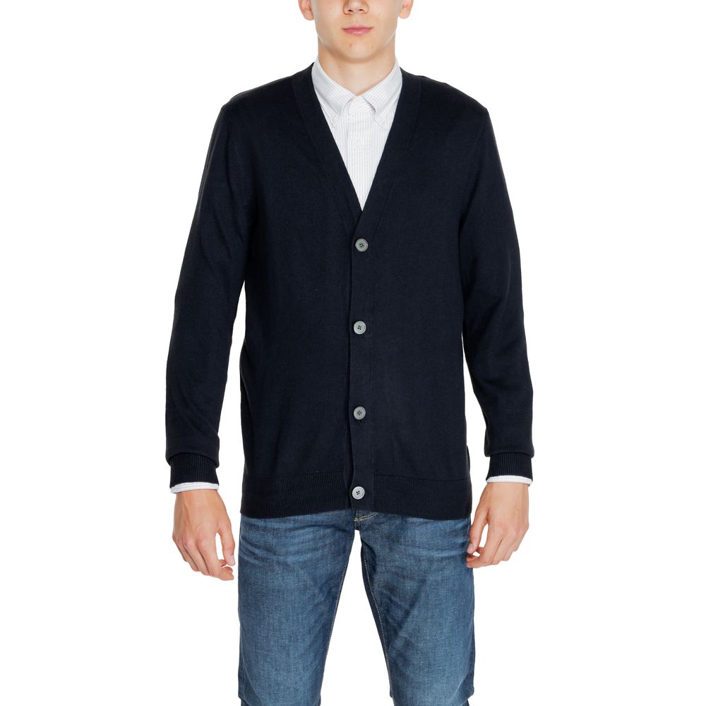 Jack Jones Black Cotton Cardigan