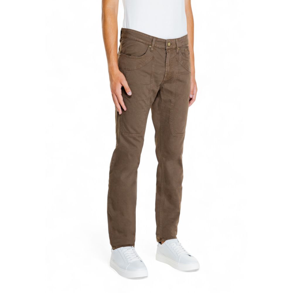 Jeckerson Brown Cotton Jeans & Pant