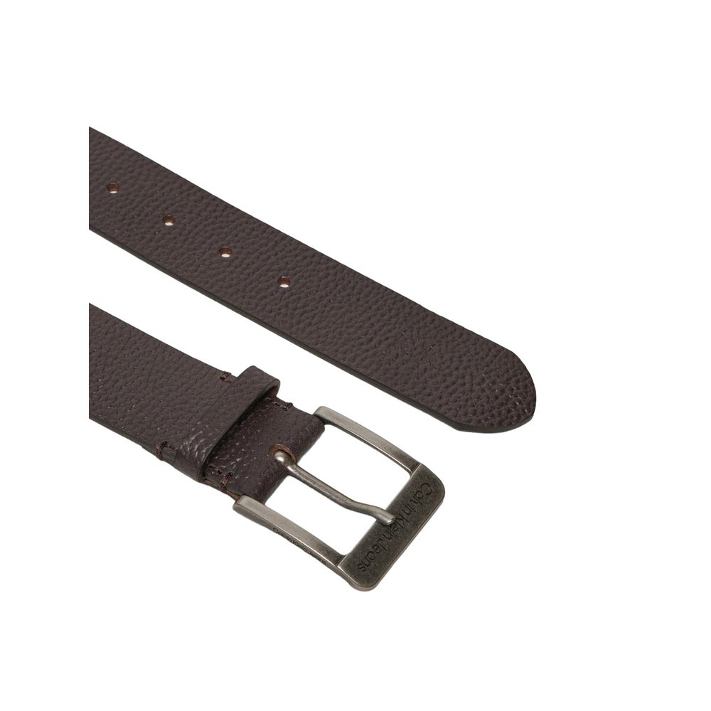 Calvin Klein Jeans Brown Leather Belt - 105 cm / 42 Inches