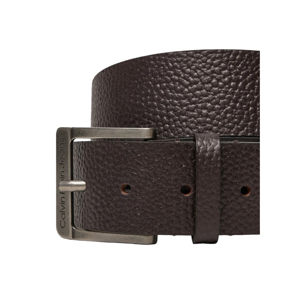 Calvin Klein Jeans Brown Leather Belt - 105 cm / 42 Inches