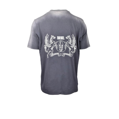 Diesel Gray Cotton T-Shirt - IT44 | S