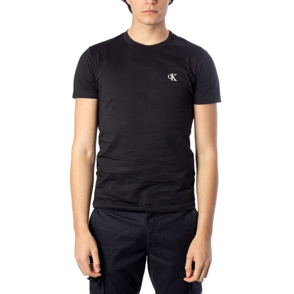 Calvin Klein Jeans Black Cotton T-Shirt - IT54 | XXL