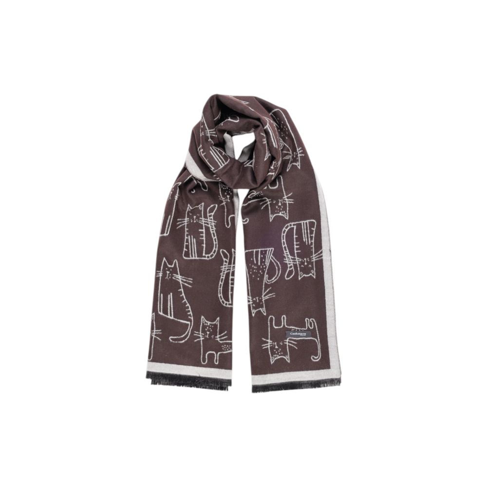 Sandro Ferrone Brown Viscose Scarf - One Size