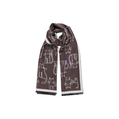 Sandro Ferrone Brown Viscose Scarf - One Size